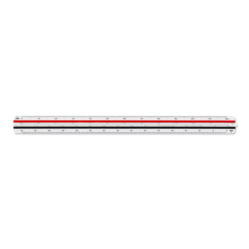 ARISTO Trikampė mastelinė liniuotė Type B, balta, 30 cm, 6 mastelių (AR23704EB)