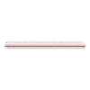ARISTO Trikampė mastelinė liniuotė Type B, balta, 30 cm, 6 mastelių (AR23704EB)