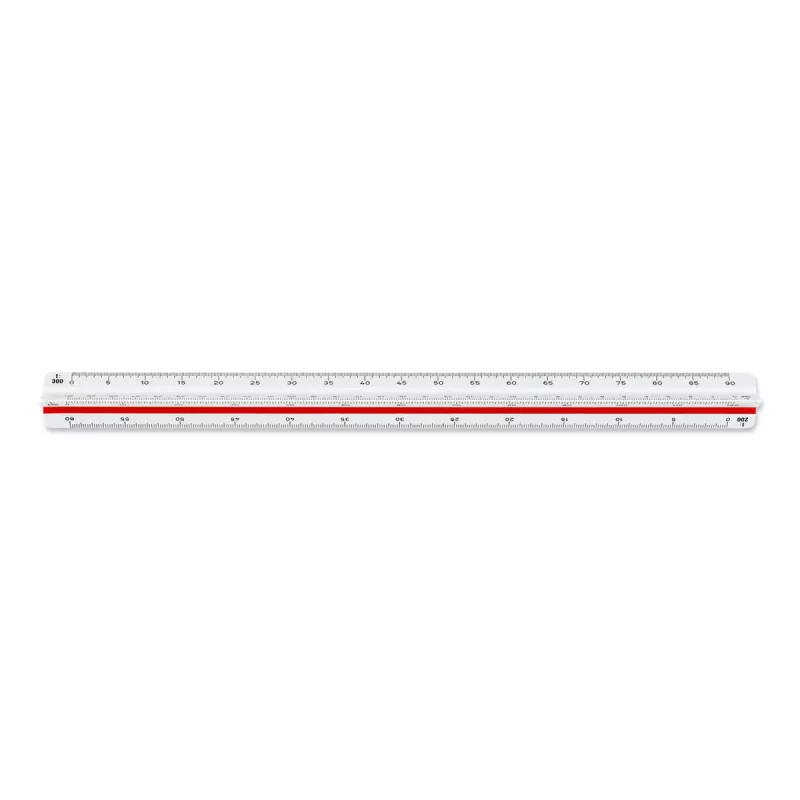 ARISTO Trikampė mastelinė liniuotė Type B, balta, 30 cm, 6 mastelių (AR23704EB)