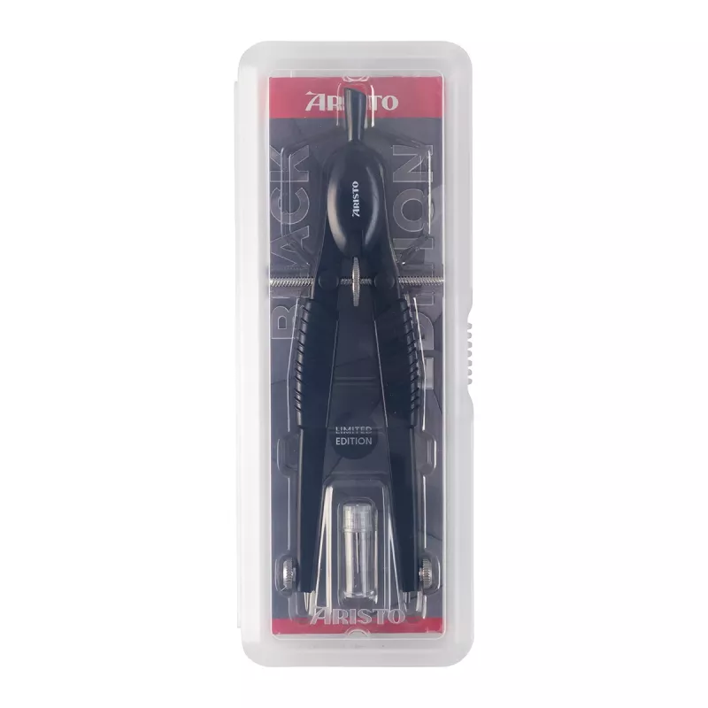 ARISTO Black Edition Precision Drawing Compass Black, 1 Piece (AR55778-25)