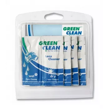 GREEN CLEAN Drėgnų ir sausų valymo servetėlių rinkinys – 10 pakelių (20 servetėlių) ekranams, LCD, LED, Plazma, TFT, nešiojamiesiems kompiuteriams, planšetėms, išmaniesiems telefonams, monitoriams – be alkoholio, be dryžių, antistatinis