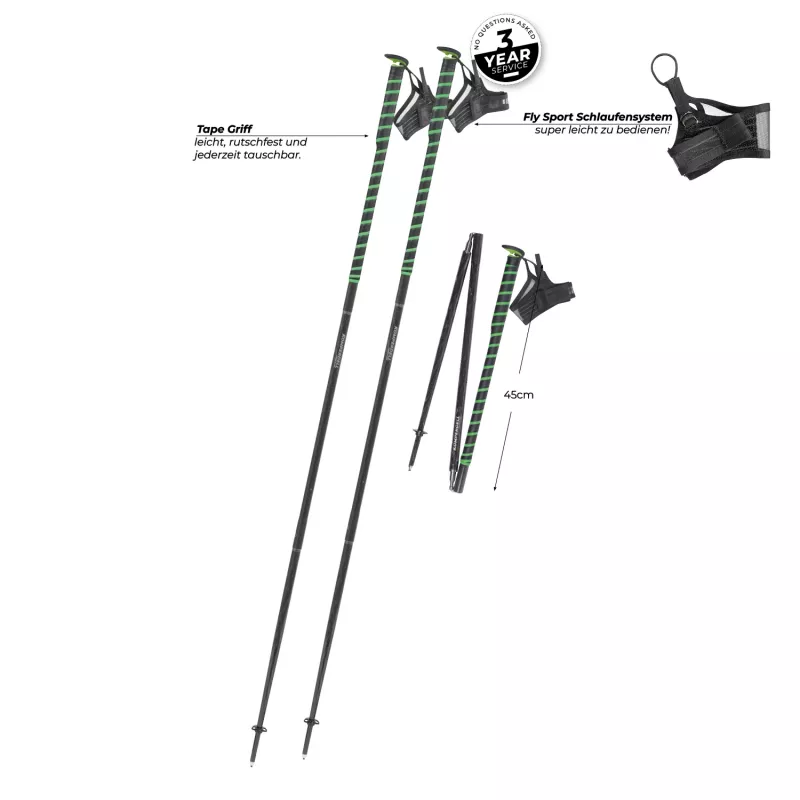 Komperdell FXP Composite Trail 115 cm bėgimo lazdos