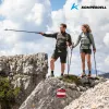 Komperdell FX L Carb Vario Approach Compact sudedamos trekingo lazdos, 4 dalių aliuminis 7075-T6 ir anglies pluoštas, FX Lite sulankstymo mechanizmas, Powerlock 3.0