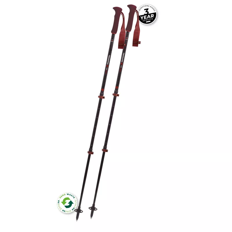 Komperdell Carbon EVO Zero Compact Trekking Poles - Malbec