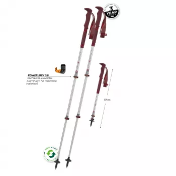 Komperdell Explorer Zero Compact Trekking Poles - Malbec