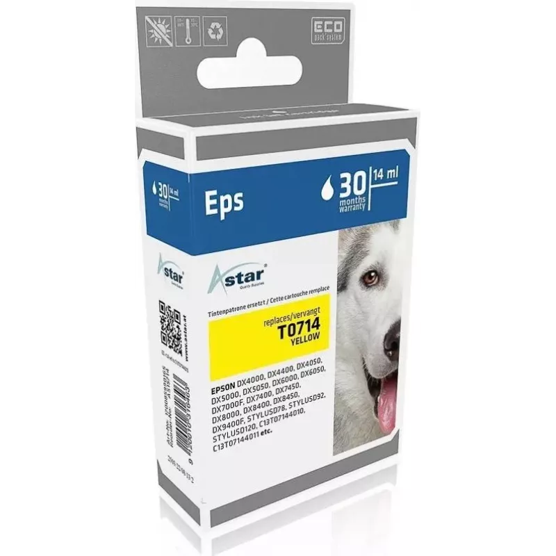 ASTAR Yellow Compatible Ink Cartridge (Alternative to Epson T0714)