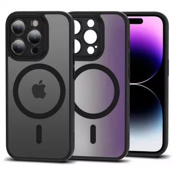 TECH-PROTECT MAGMAT CAM+ MagSafe Dėklas, skirta Apple iPhone 15 Pro, Matinė Juoda