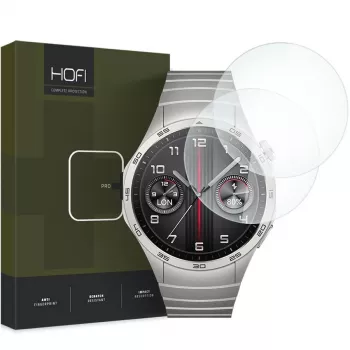 HOFI Glass Pro+ 2-Pack Grūdinto stiklo apsauginis ekrano stikliukas, skirtas Huawei Watch GT 4 (46 mm), skaidrus