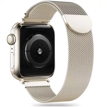TECH-PROTECT Milanese Loop Apple Watch 4 / 5 / 6 / 7 / 8 / 9 / SE (38 / 40 / 41 mm) Starlight