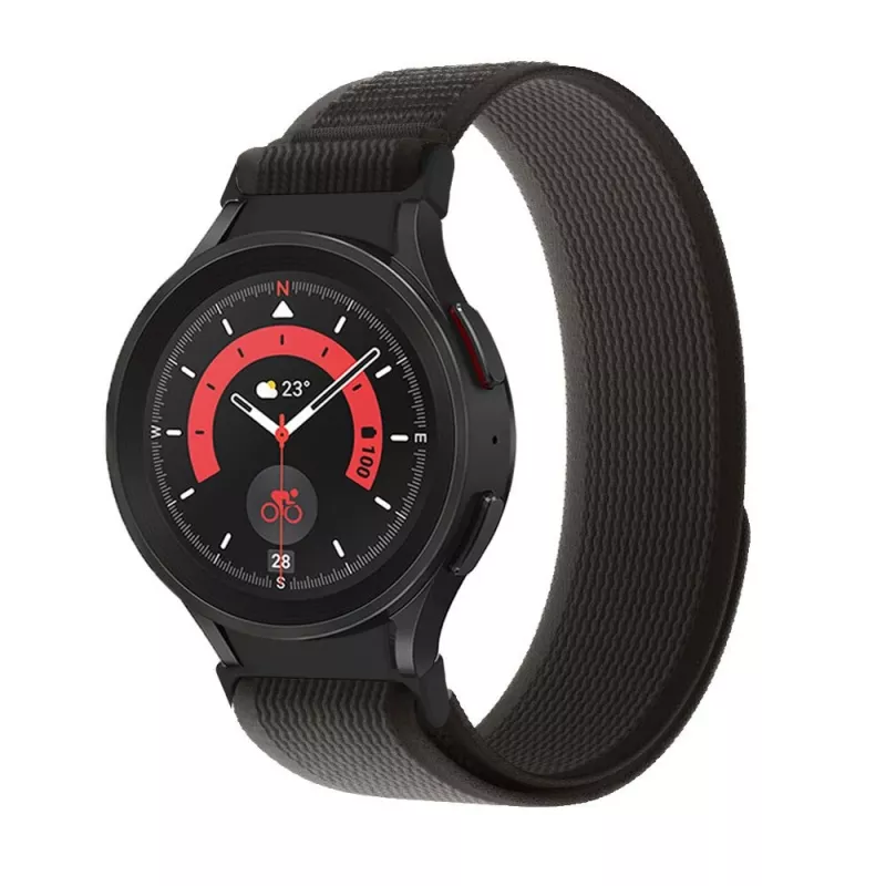 TECH-PROTECT Nylon Samsung Galaxy Watch 4 / 5 / 5 Pro / 6 / 7 / FE Black/Orange