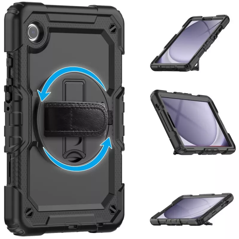 Tech-Protect Solid360 Dėklas, skirtas Samsung Galaxy Tab A9+/A11+ PLUS 11.0 X210/X215/X216/X230/X235/X236, Juodas