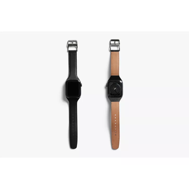 Bellroy Classic Leather Band for Apple Watch, Black, 40mm, 41mm, 38mm, 42mm (Series 10/11)