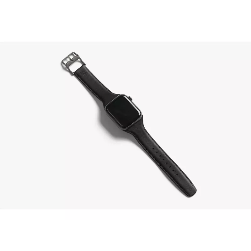 Bellroy Classic Leather Band for Apple Watch, Black, 44mm, 45mm, 42mm (Series 1/2/3), 49mm, 46mm