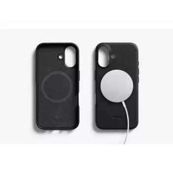 Bellroy Leather Case, skirta iPhone 16, juoda