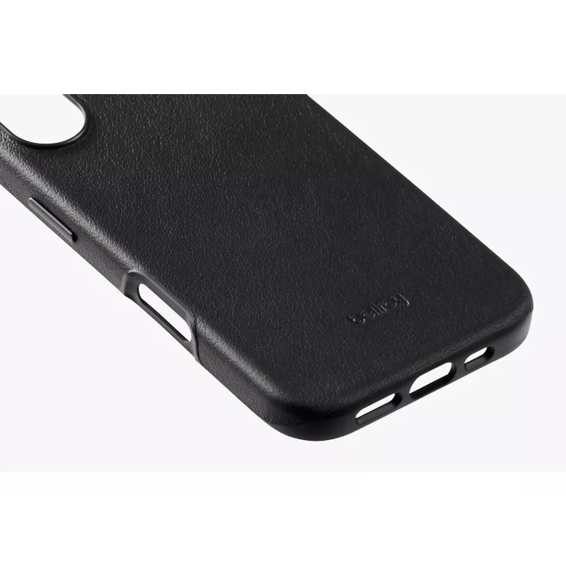 Bellroy Leather Case, skirta iPhone 16, juoda