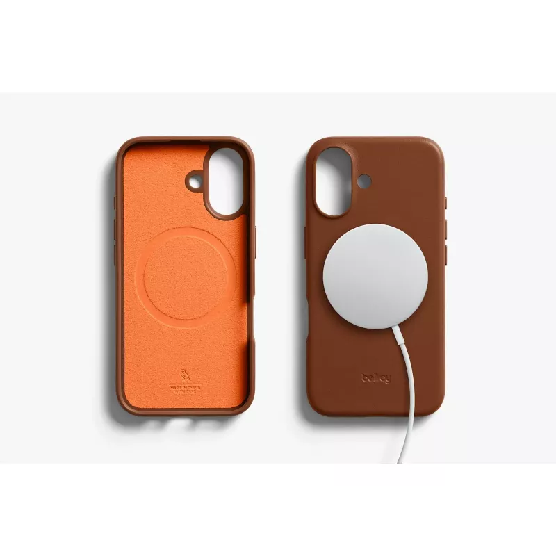Bellroy Leather Case for iPhone 16, Brown