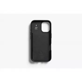 Bellroy Leather Card Case, skirta iPhone 16, juoda