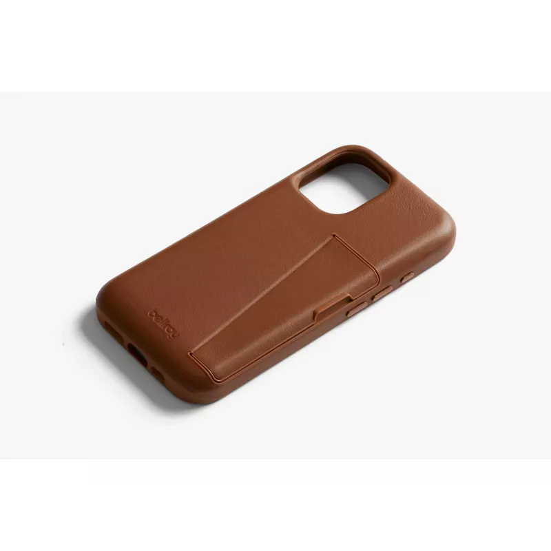 Bellroy Leather Card Case, skirta iPhone 16 Plus, ruda