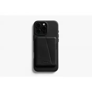 Bellroy Leather Case with Magnetic Wallet, skirta iPhone 16 Pro Max, juoda