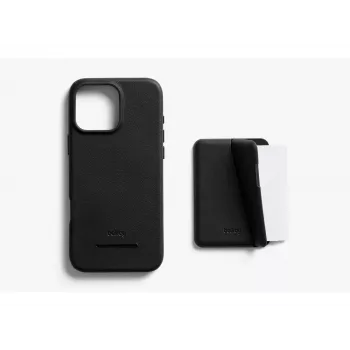 Bellroy Leather Case with Magnetic Wallet, skirta iPhone 16 Pro Max, juoda