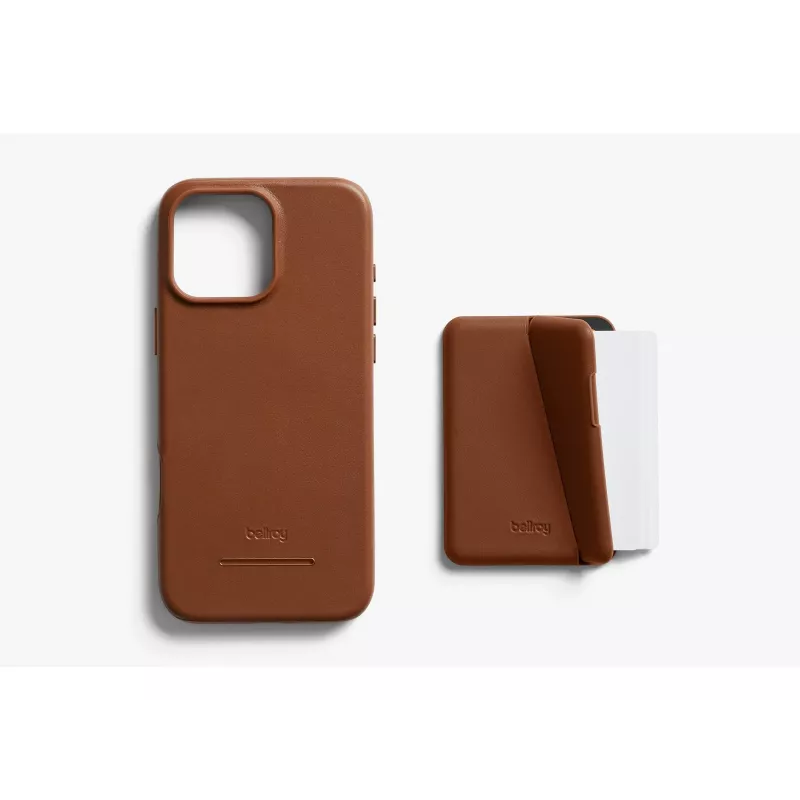 Bellroy Leather Case with Magnetic Wallet for iPhone 16 Pro Max, Brown