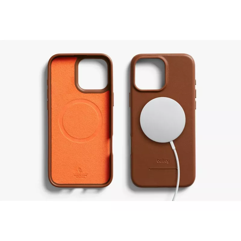 Bellroy Leather Case with Magnetic Wallet for iPhone 16 Pro Max, Brown