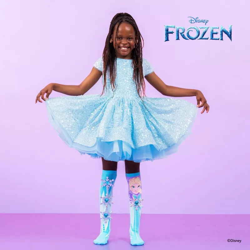 MADMIA Vaikiškos kelių ilgio kojinės Frozen Elsa 3D spauda - 1 pora