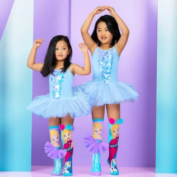 MADMIA Disney Frozen Elsa Anna Knee-High Socks for Girls - 1 Pair, Kids' Shoe Size US 10-3 (EU 27-34), Multi-Color