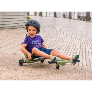 EzyRoller Classic Foot-Powered Go Kart vaikams nuo 3 iki 12 metų, juoda