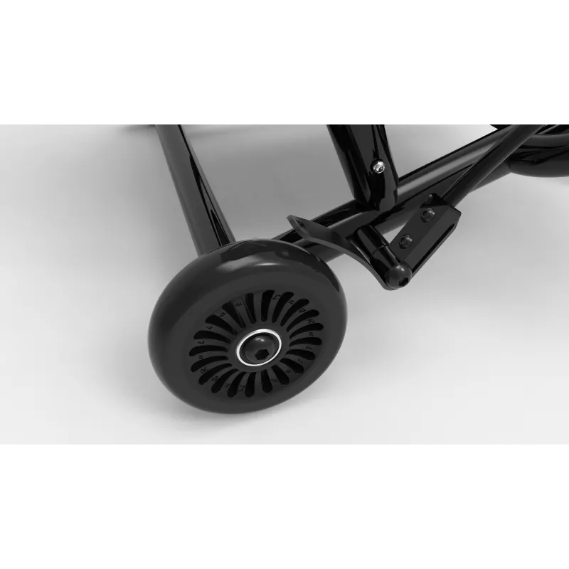 EzyRoller Classic Foot-Powered Go Kart vaikams nuo 3 iki 12 metų, juoda