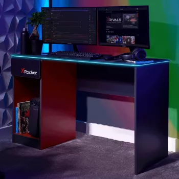XROCKER Gaming Desk Grey-Red