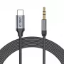 TECH-PROTECT ULTRABOOST USB-C į 3,5 mm Mini Jack garso laidas 100 cm juodas