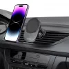 TECH-PROTECT MM15W-V1 Magnetinis MagSafe laikiklis automobiliui su belaidžiu įkrovimu 15W, juodas