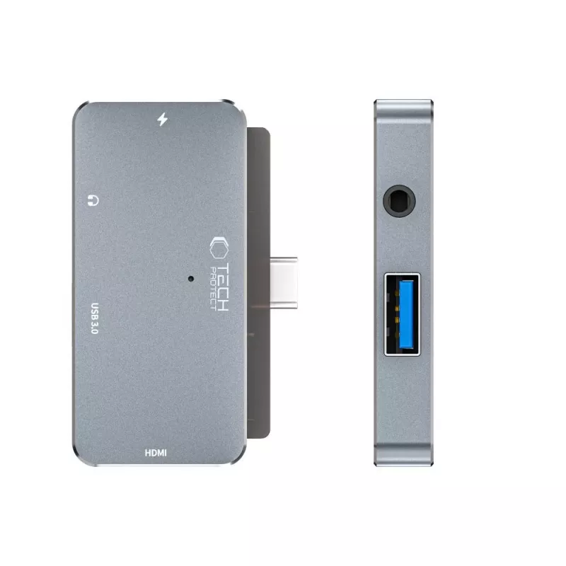 TECH-PROTECT V6-HUB Adapter 4in1 Grey