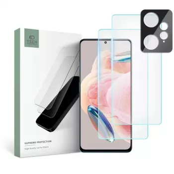 TECH-PROTECT Grūdinto stiklo ekrano ir kameros objektyvo apsaugų rinkinys „Supreme“ skirta „Xiaomi Redmi Note 12 LTE“