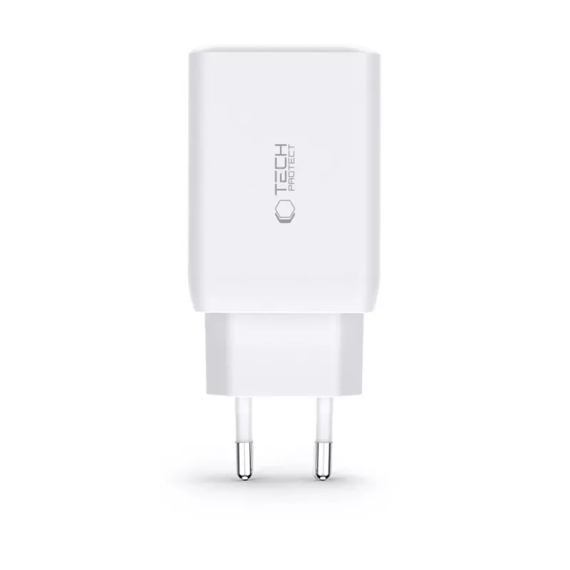TECH-PROTECT C65W 3-Port Network Charger PD 65W / QC3.0 White