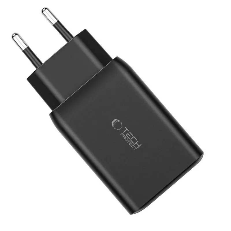 TECH-PROTECT C65W 3-Port Network Charger PD 65W / QC3.0 White