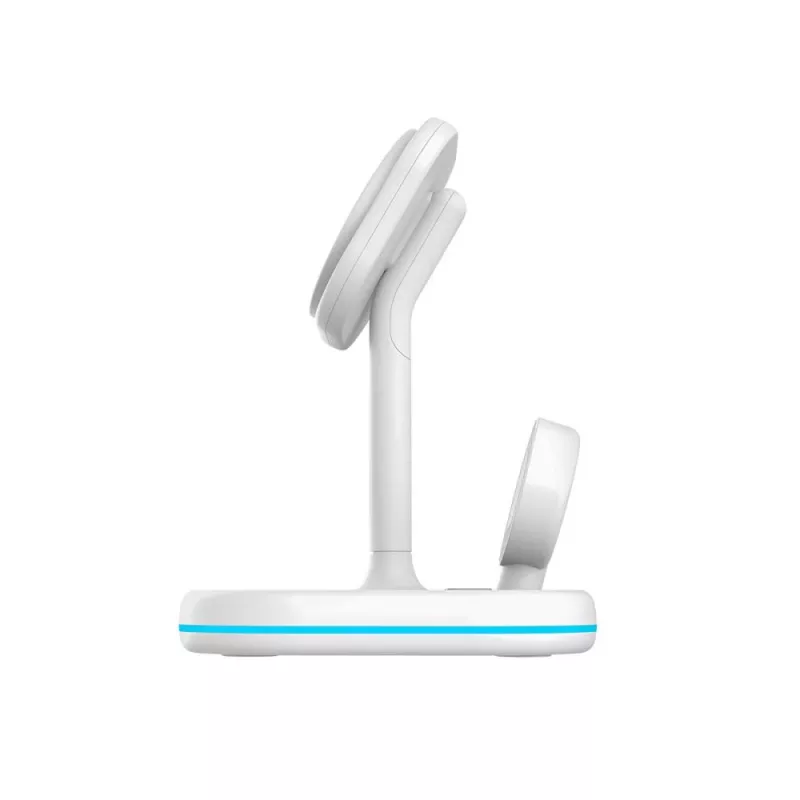 TECH-PROTECT QI15W-A27 3IN1 „Magnetic MagSafe“ belaidis įkroviklis baltas