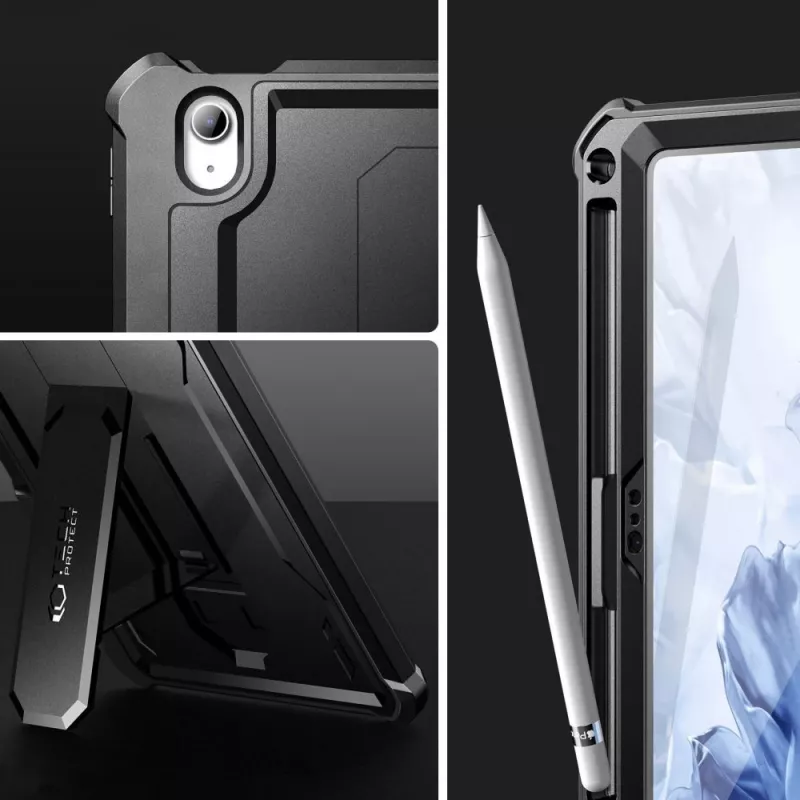 Tech-Protect Kevlar Pro dėklas iPad 10.9 (10th Gen, 2022) / iPad 11 (2025), juodas