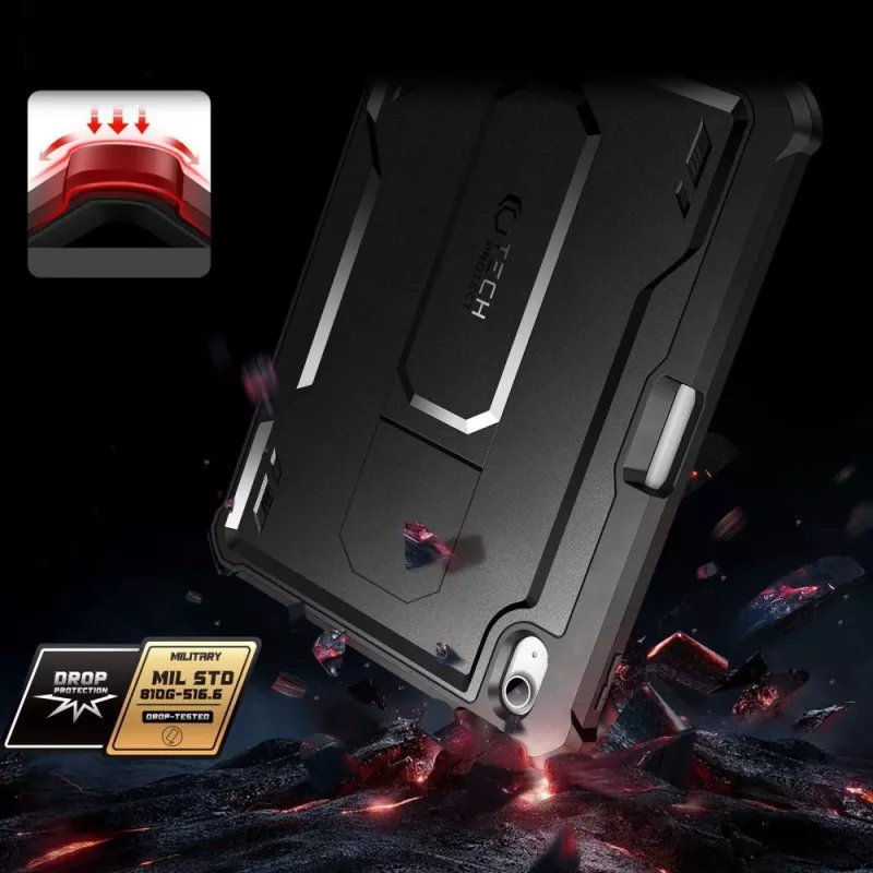 Tech-Protect Kevlar Pro dėklas iPad 10.9 (10th Gen, 2022) / iPad 11 (2025), juodas
