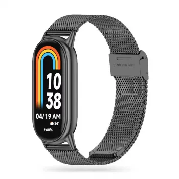 TECH-PROTECT Milanese Loop Band, skirtas Xiaomi Smart Band 8 / 9 / NFC – juoda