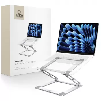 TECH-PROTECT PRODESK Universal Laptop Stand sidabrinis