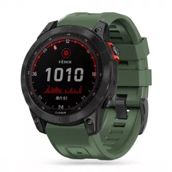 TECH-PROTECT ICONBAND Garmin Fenix 5 / 6 / 6 Pro / 7 Army Green Silicone Strap