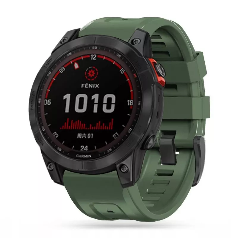 TECH-PROTECT ICONBAND Garmin Fenix 5 / 6 / 6 Pro / 7 Army Green Silicone Strap