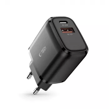 TECH-PROTECT C20W 2-Port Network Charger PD20W/QC3.0 Black