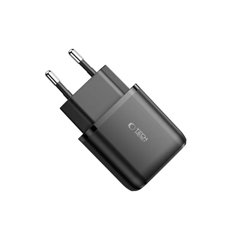 TECH-PROTECT C20W 2-Port Network Charger PD20W/QC3.0 Black