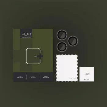 HOFI CAMRING PRO+ fotoaparato objektyvo apsauginis stiklelis, skirtas iPhone 14 Pro / 14 Pro Max – juodas (3 vnt. pakuotė)