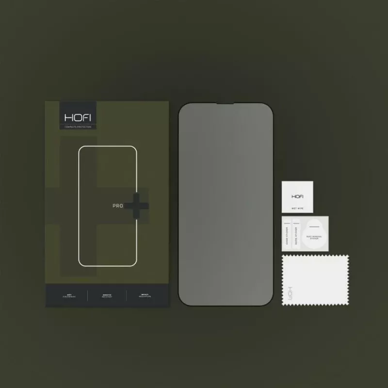 HOFI Glass Pro+ Grūdinto stiklo apsauga Apple iPhone 13 / 13 Pro / 14, juoda