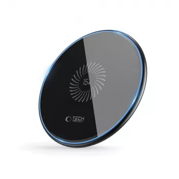 TECH-PROTECT QI15W-C1 belaidis įkroviklis 15W juodas