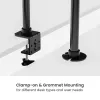 Equip Dvigubo monitoriaus stalo laikiklis 17-35 inch 360° sukimas 20kg juodas